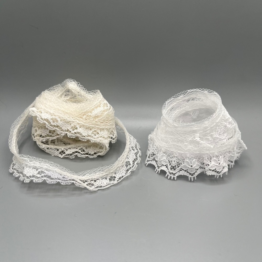 VTG Ivory Lace Trim, over 2yds Total, Vintage Style, Sewing Craft Supply‎